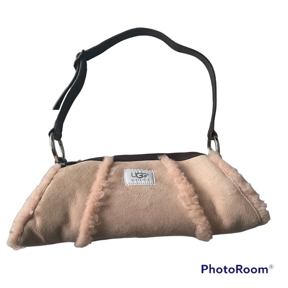 UGG Handbags - Ugg Purse suede pink adjustable strap Shoulder Bag